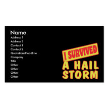 I SURVIVED A HAIL STORM BUSINESS CARD TEMPLATES