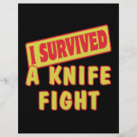 I SURVIVED A KNIFE FIGHT FLYER DESIGN