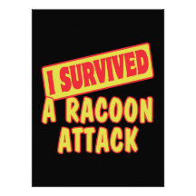 I SURVIVED A RACOON ATTACK INVITES