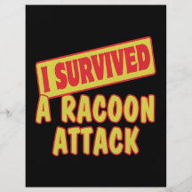 I SURVIVED A RACOON ATTACK PERSONALIZED FLYER