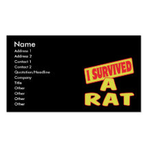 I SURVIVED A RAT BUSINESS CARDS