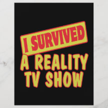 I SURVIVED A REALITY TV SHOW FLYER DESIGN