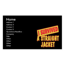 I SURVIVED A STRAIGHT JACKET BUSINESS CARD TEMPLATES