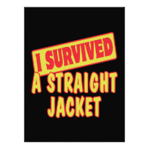 I SURVIVED A STRAIGHT JACKET PERSONALIZED INVITE