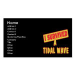 I SURVIVED A TIDAL WAVE BUSINESS CARD TEMPLATE