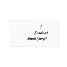 I survived band camp! personalized address label