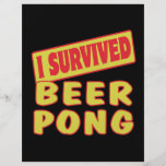 I SURVIVED BEER PONG FLYER DESIGN