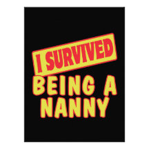 I SURVIVED BEING A NANNY CUSTOM INVITATIONS