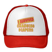 I SURVIVED CHANGING DIAPERS TRUCKER HATS