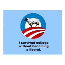 I survived college without becoming a liberal post card