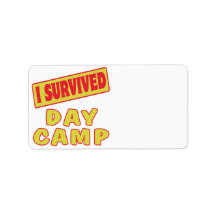 I SURVIVED DAY CAMP LABELS