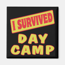 I SURVIVED DAY CAMP REFRIGERATOR MAGNETS