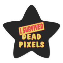 I SURVIVED DEAD PIXELS STAR STICKER