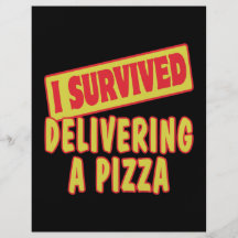I SURVIVED DELIVERING A PIZZA FLYER DESIGN
