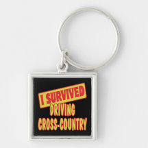 I SURVIVED DRIVING CROSS-COUNTRY KEYCHAIN