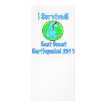 I Survived! East Coast Earthquake 2011 Personalized Rack Card