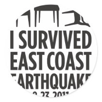 I Survived East Coast Earthquake Stickers
