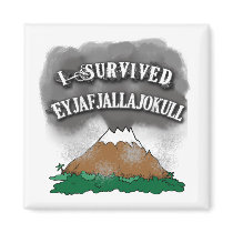 I Survived Eyjafjallajokull Tshirts, Mugs, Caps Refrigerator Magnets