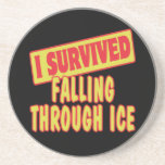 I SURVIVED FALLING THROUGH ICE BEVERAGE COASTERS