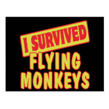 I SURVIVED FLYING MONKEYS POST CARD