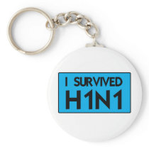 I Survived H1N1 Keychain