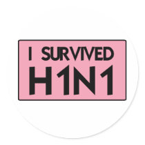 I Survived H1N1 Round Stickers