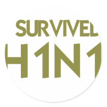 I Survived H1N1 Round Stickers