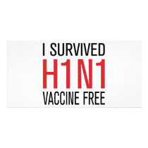 I Survived H1N1 Vaccine Free Personalized Photo Card