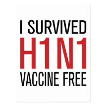 I Survived H1N1 Vaccine Free Postcard