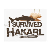 I survived Hákarl postcard
