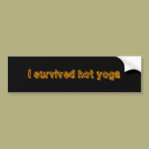 I survived hot yoga bumper stickers