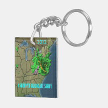 I SURVIVED HURRICANE SANDY ACRYLIC KEY CHAINS