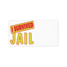 I SURVIVED JAIL PERSONALIZED ADDRESS LABELS
