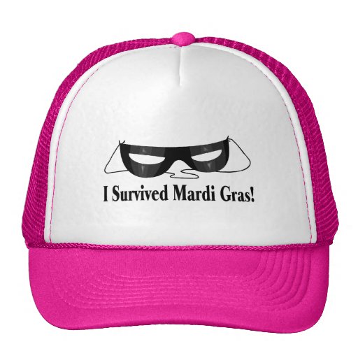 I Survived Mardi Gras Mesh Hats