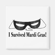 I Survived Mardi Gras Refrigerator Magnets