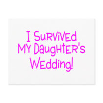 I Survived My Daughters Wedding Pink Postcards