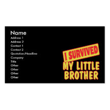 I SURVIVED MY LITTLE BROTHER BUSINESS CARDS