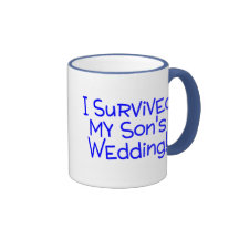 I Survived My Sons Wedding (Blue) Mug