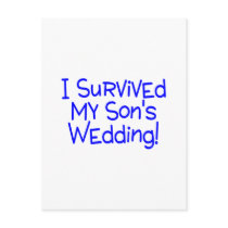 I Survived My Sons Wedding Blue Post Card