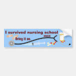 I Survived Nursing School Bumper Sticker