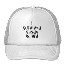 I Survived Sandy in WV.png Trucker Hats