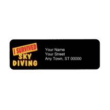 I SURVIVED SKYDIVING RETURN ADDRESS LABEL
