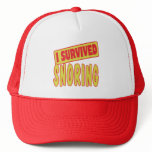 I SURVIVED SNORING TRUCKER HAT