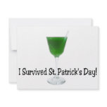 I Survived St Patricks Day Personalized Invitations