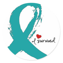 I Survived Round Stickers