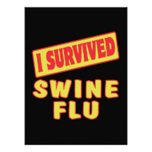 I SURVIVED SWINE FLU CUSTOM INVITE