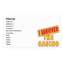 I SURVIVED THE CASINO BUSINESS CARDS