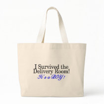 I Survived The Delivery Room Its A Boy Canvas Bags
