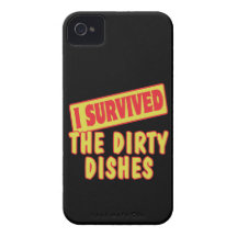 I SURVIVED THE DIRTY DISHES iPhone 4 Case-Mate CASES