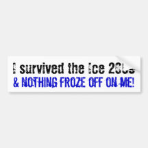 I survived the Ice 2009... Bumper Sticker